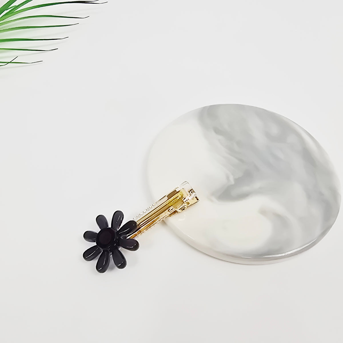 Sunflower Mini Alligator Hair Clip 2.2 in – Pastel & Clear, French Pin