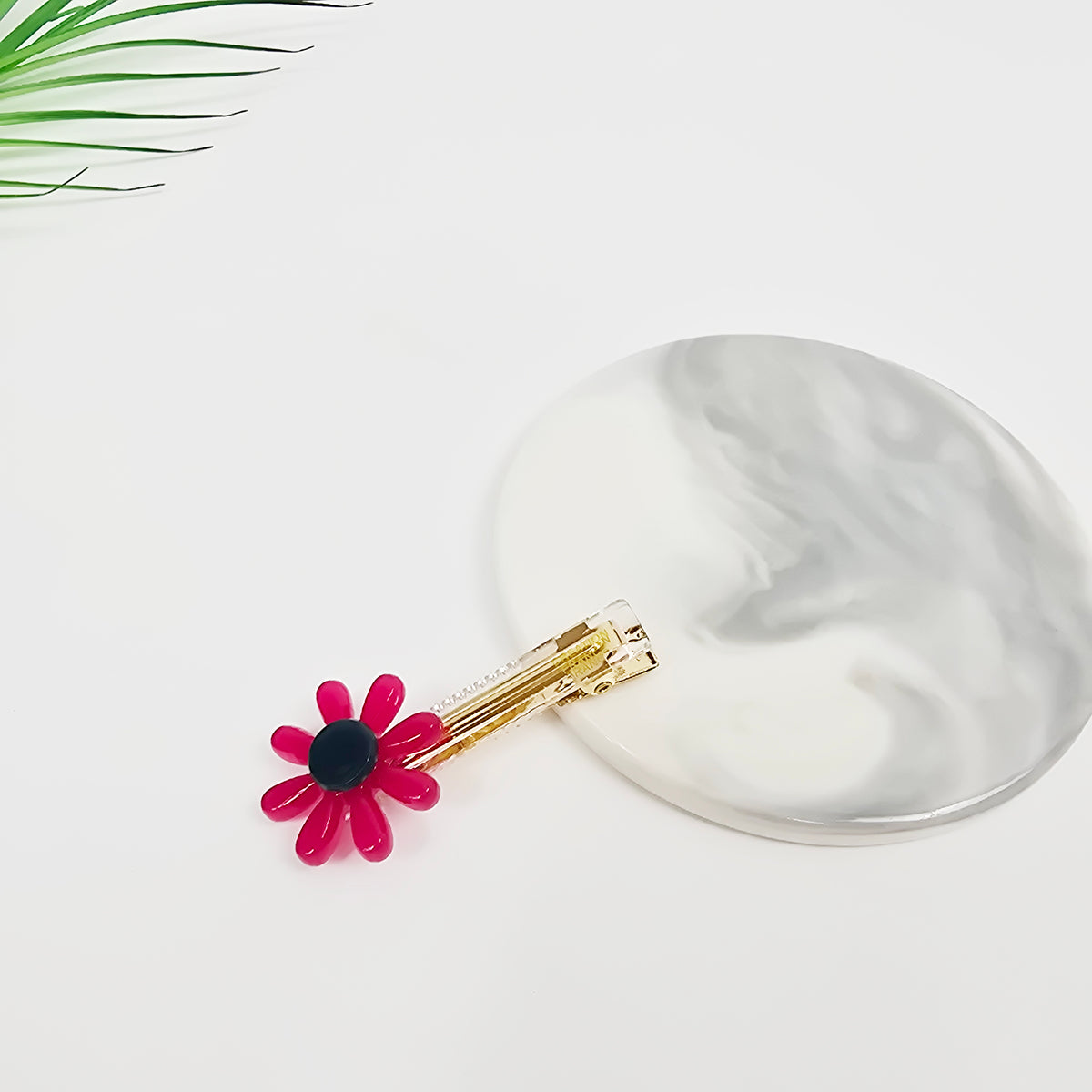 Sunflower Mini Alligator Hair Clip 2.2 in – Pastel & Clear, French Pin