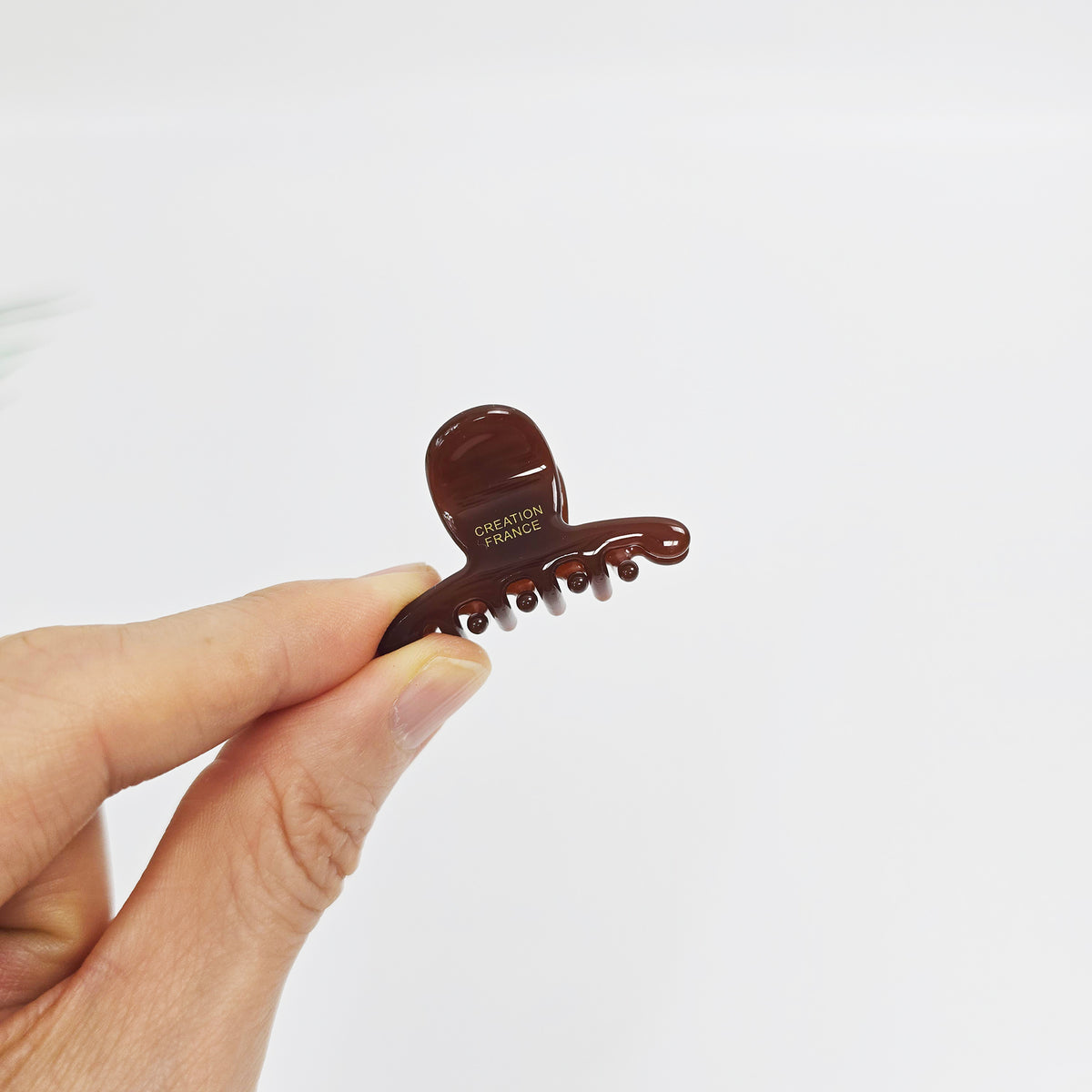 Jelly Mini Hair Claw Clip 1.6 in – Clear Glossy Solid Colors, French-style