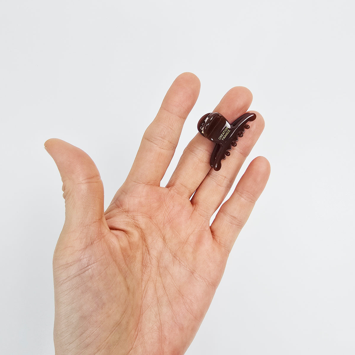 Jelly Mini Hair Claw Clip 1.6 in – Clear Glossy Solid Colors, French-style