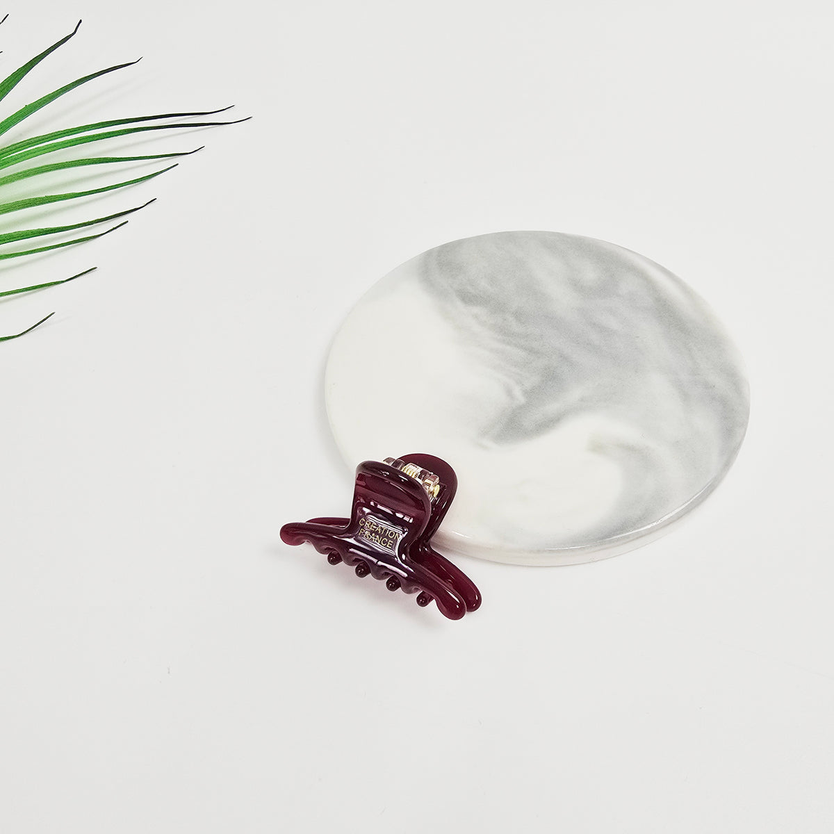 Jelly Mini Hair Claw Clip 1.6 in – Clear Glossy Solid Colors, French-style