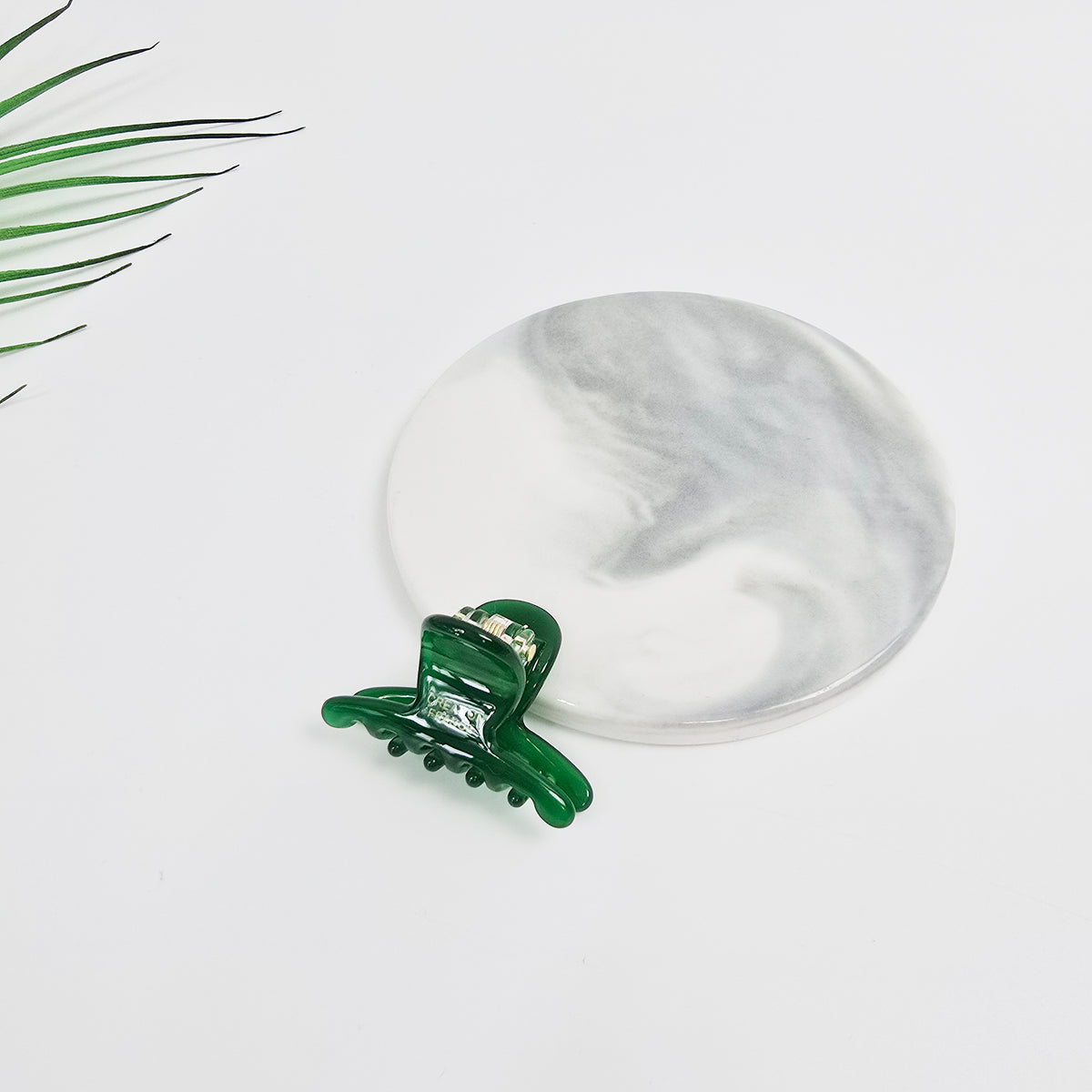Jelly Mini Hair Claw Clip 1.6 in – Clear Glossy Solid Colors, French-style
