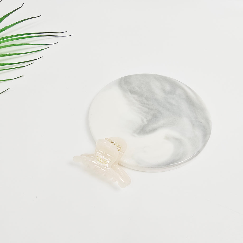 Jelly Mini Hair Claw Clip 1.6 in – Clear Glossy Solid Colors, French-style
