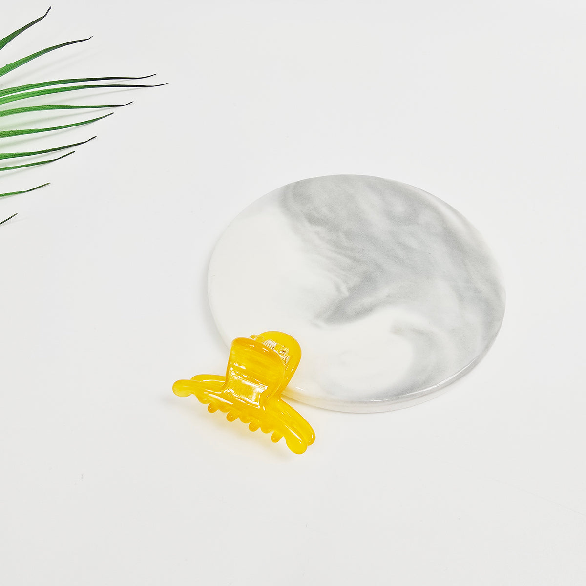 Jelly Mini Hair Claw Clip 1.6 in – Clear Glossy Solid Colors, French-style