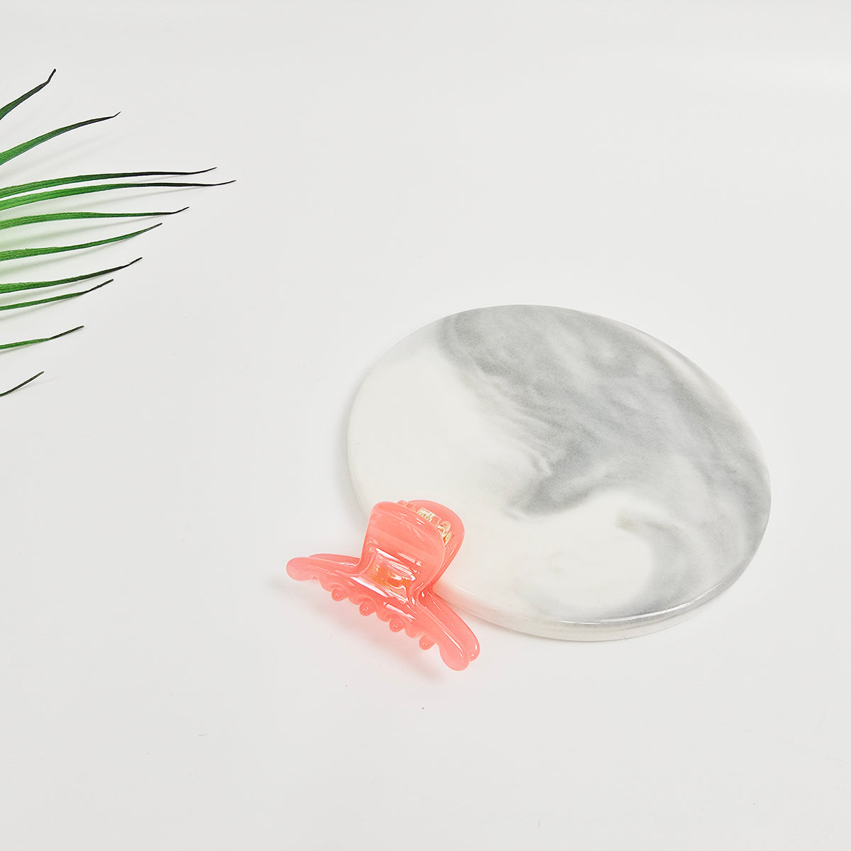 Jelly Mini Hair Claw Clip 1.6 in – Clear Glossy Solid Colors, French-style