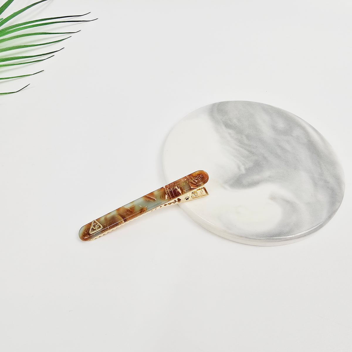 Flat Slim Alligator Hair Clip 2.6 in – Tortoise Shell & Solid, French Pin