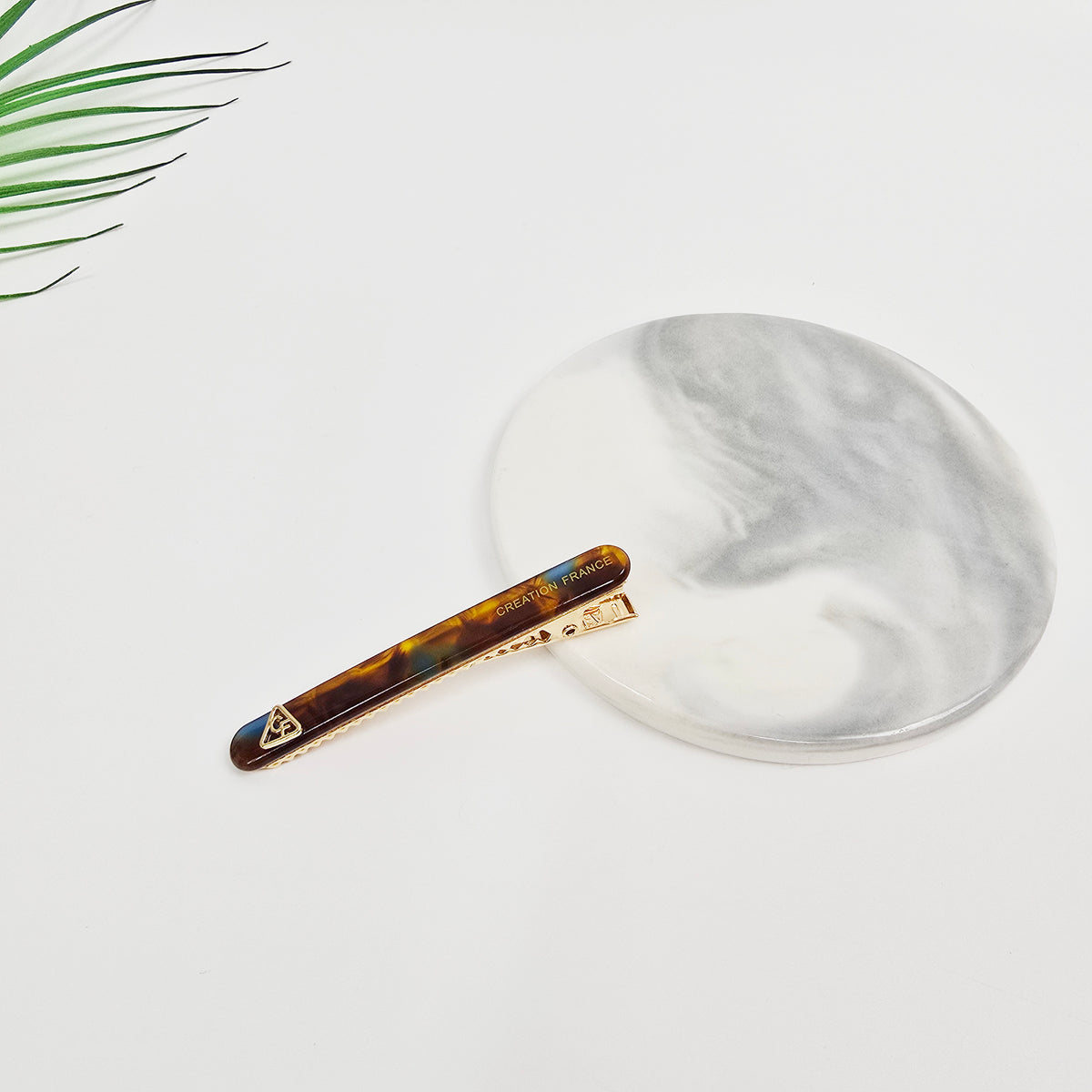 Flat Slim Alligator Hair Clip 2.6 in – Tortoise Shell & Solid, French Pin