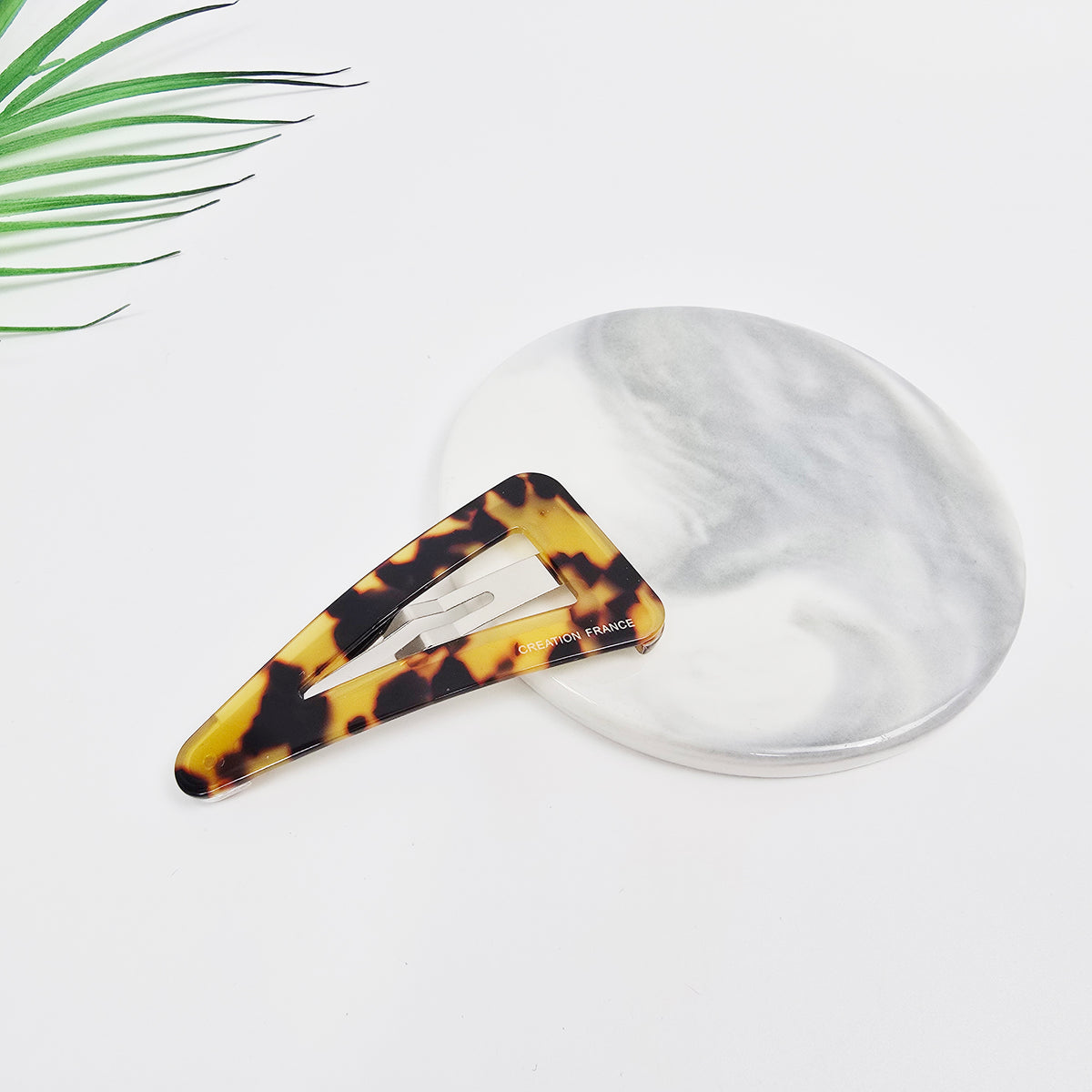 Triangle Snap Clip 2.8 in – Tortoise Shell, Solid & Pastel, French Pin