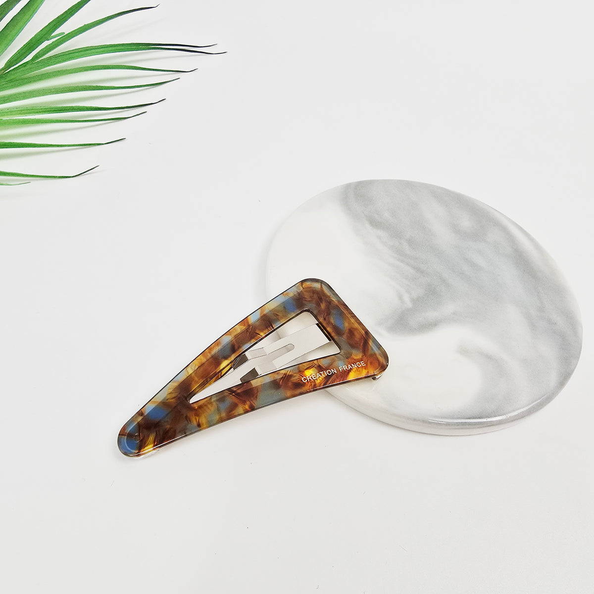 Triangle Snap Clip 2.8 in – Tortoise Shell, Solid & Pastel, French Pin