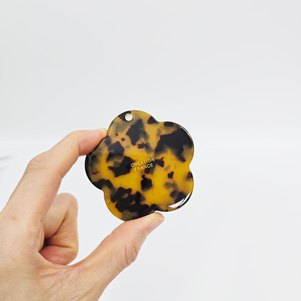 Flower Pocket Mirror 2.6 in – Tortoise Shell, Marble & Pastel, French-style