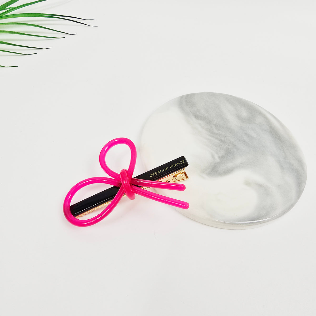 Line Bow Mini Alligator Hair Clip 2.4 in – Solid & Neon Colors, French Pin