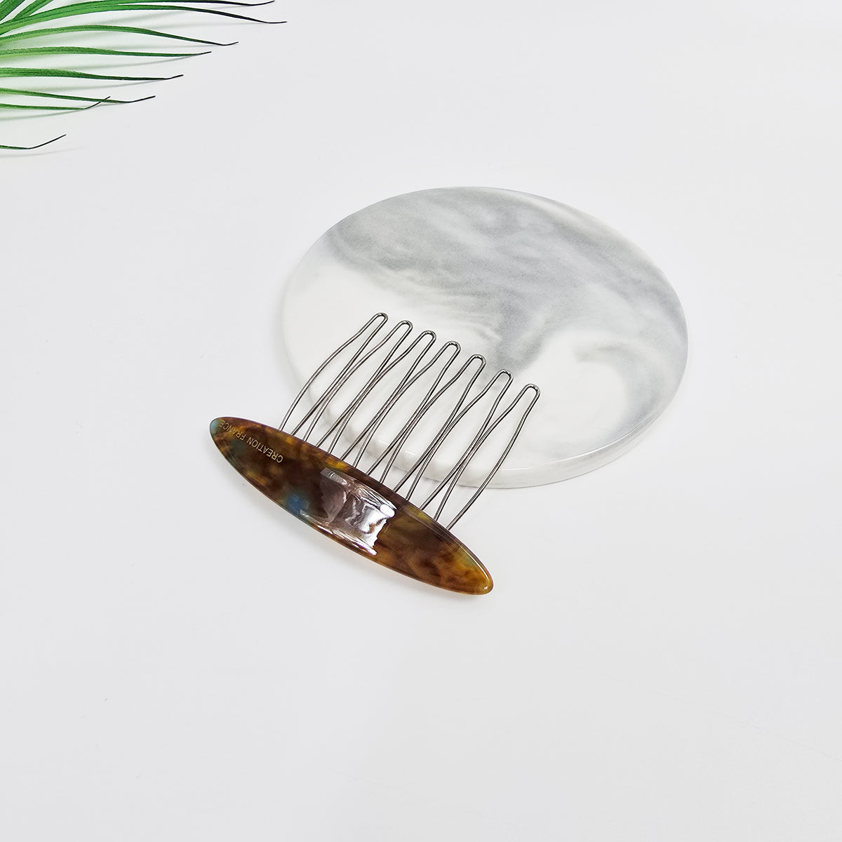 Oval Mini Hair Comb Pin 2.6 in – Tortoise Shell, Solid & Neon, French Pin