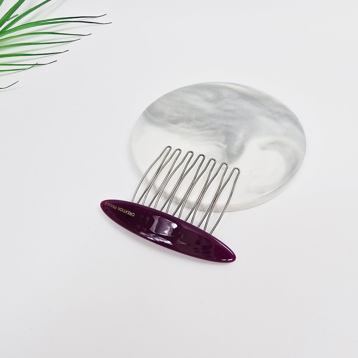 Oval Mini Hair Comb Pin 2.6 in – Tortoise Shell, Solid & Neon, French Pin