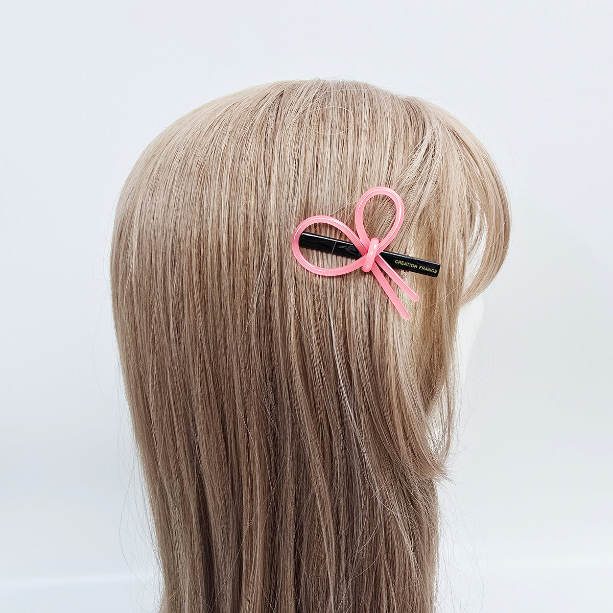 Line Bow Mini Alligator Hair Clip 2.4 in – Solid & Neon Colors, French Pin