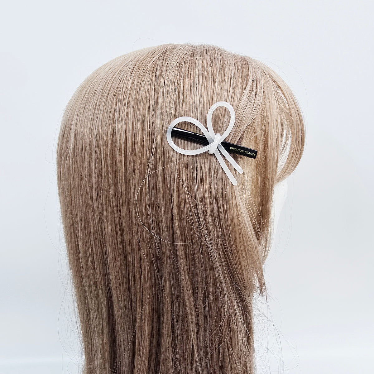 Line Bow Mini Alligator Hair Clip 2.4 in – Solid & Neon Colors, French Pin
