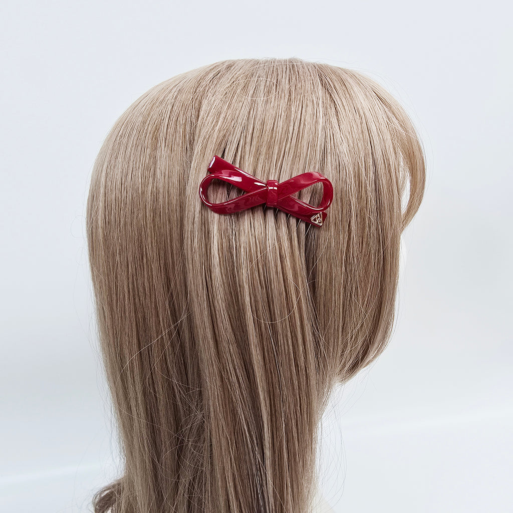 Flow Bow Mini Hair Comb Pin 2.6 in – Solid & Tortoise Shell, French Pin