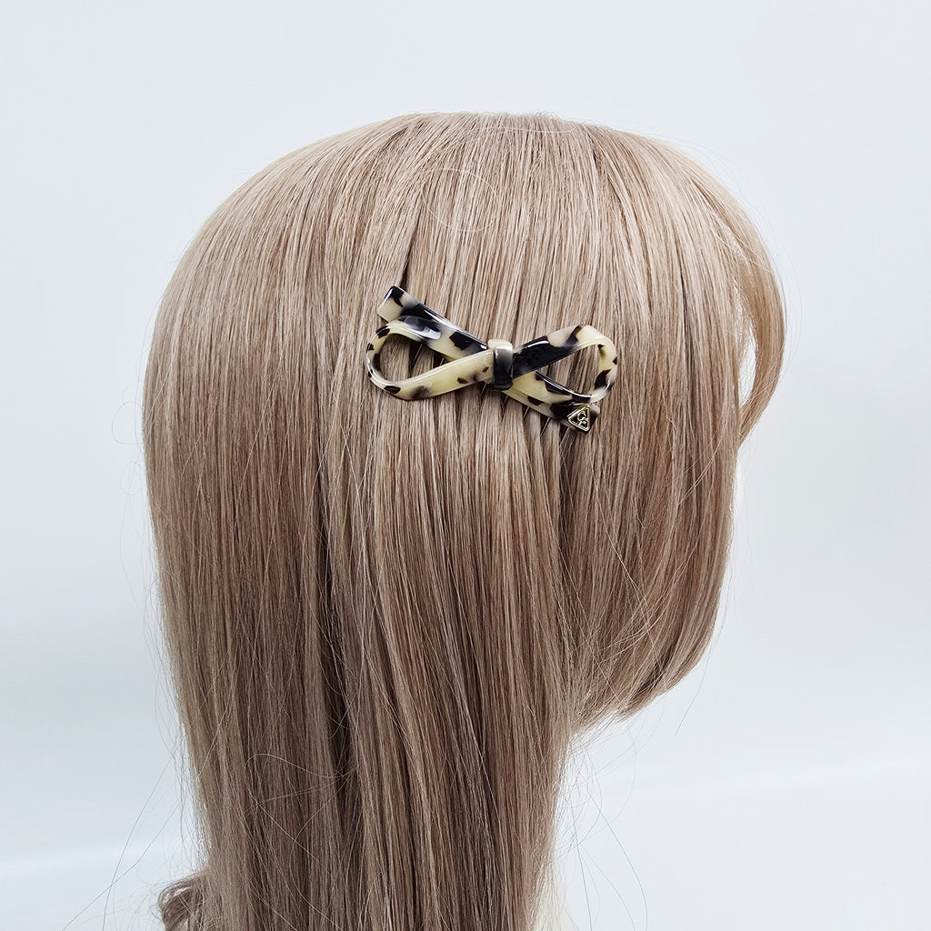 Flow Bow Mini Hair Comb Pin 2.6 in – Solid & Tortoise Shell, French Pin
