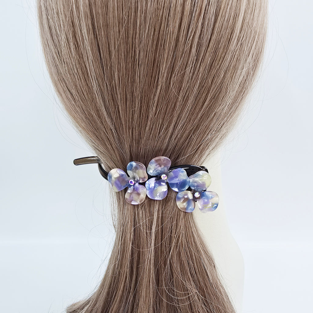 Flower Large Banana Clip 4.6 in – Aurora & Pastel, Cubic, French-style