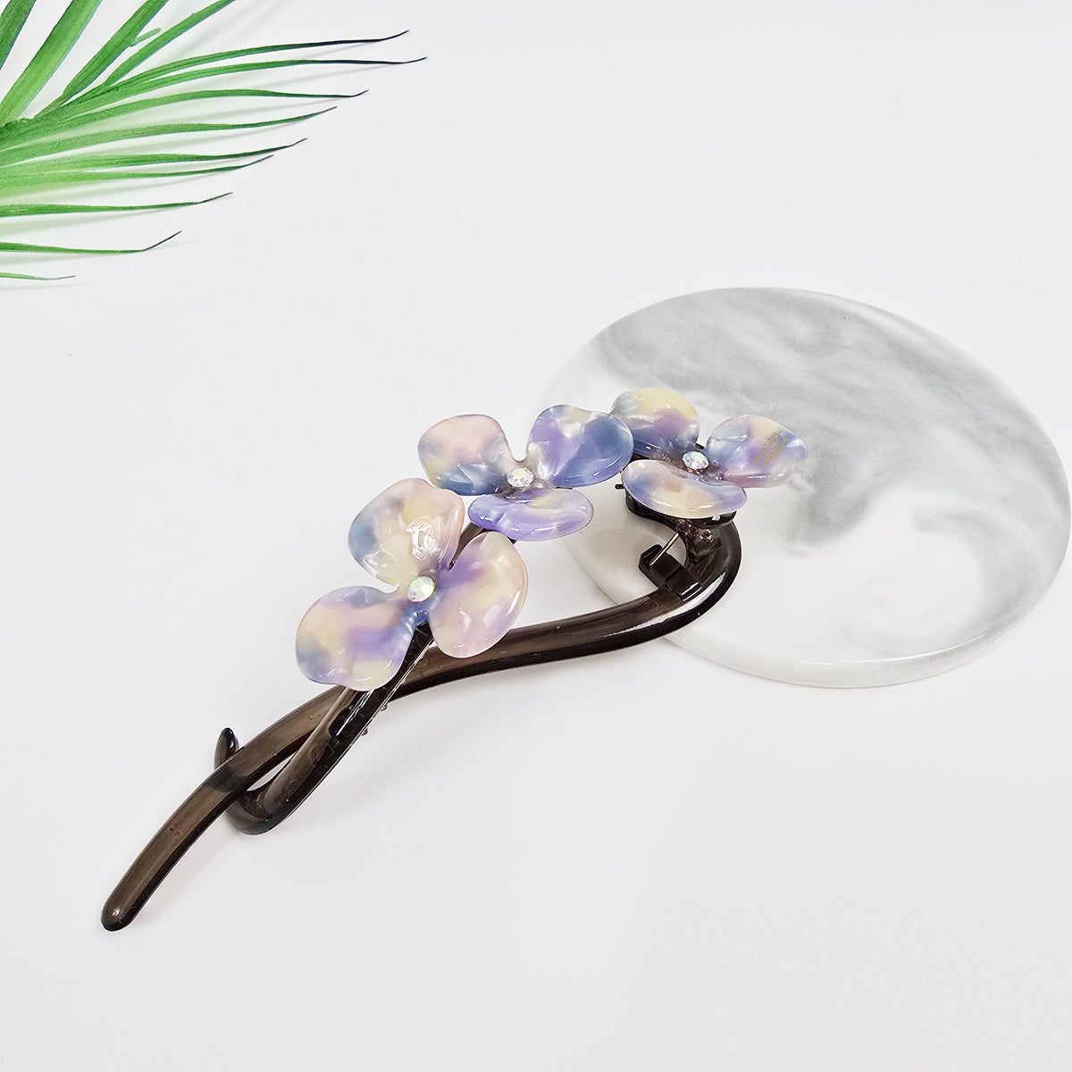 Flower Large Banana Clip 4.6 in – Aurora & Pastel, Cubic, French-style