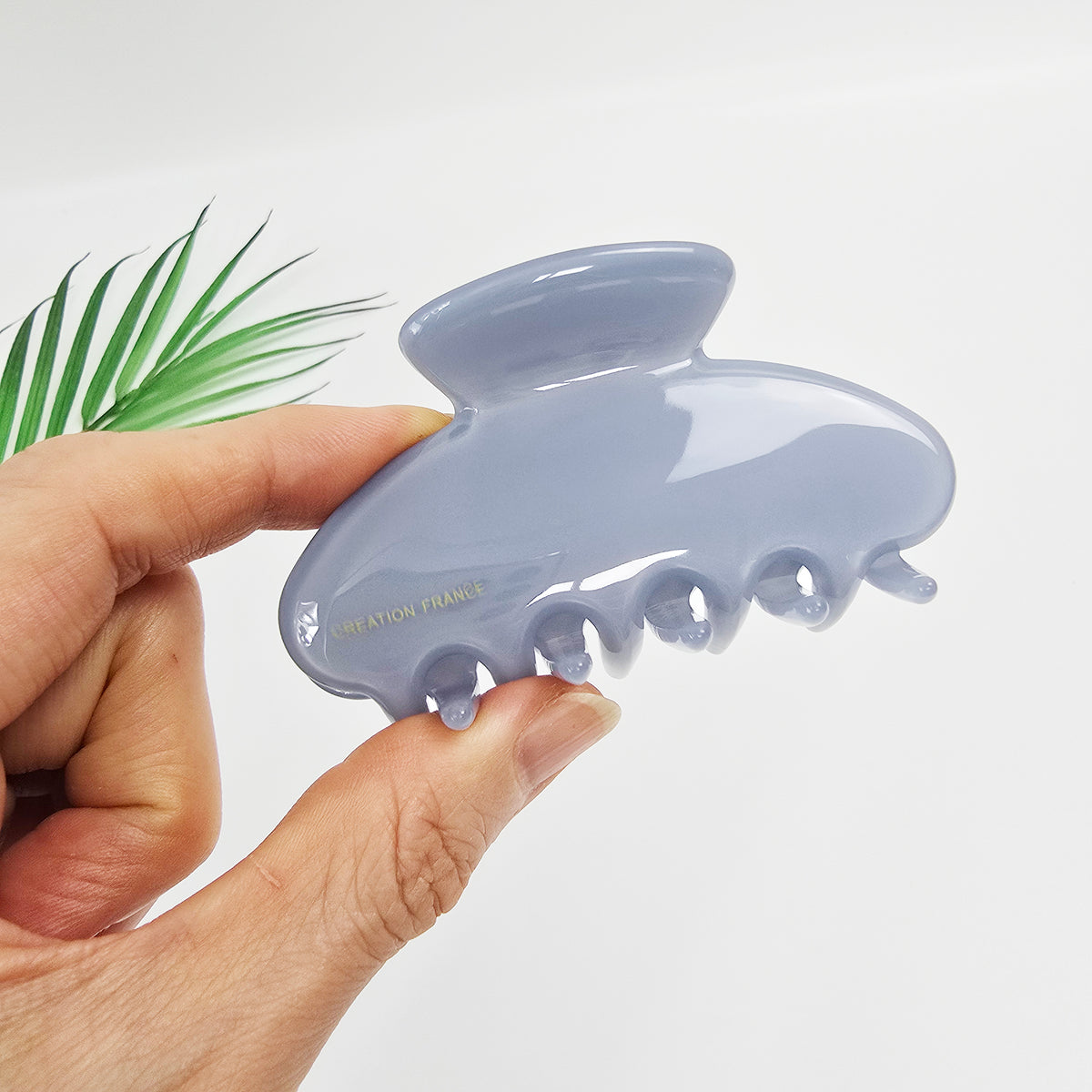 Lumiel Half Moon Medium Hair Claw Clip 3.5 in – Glossy Marble, New Colors