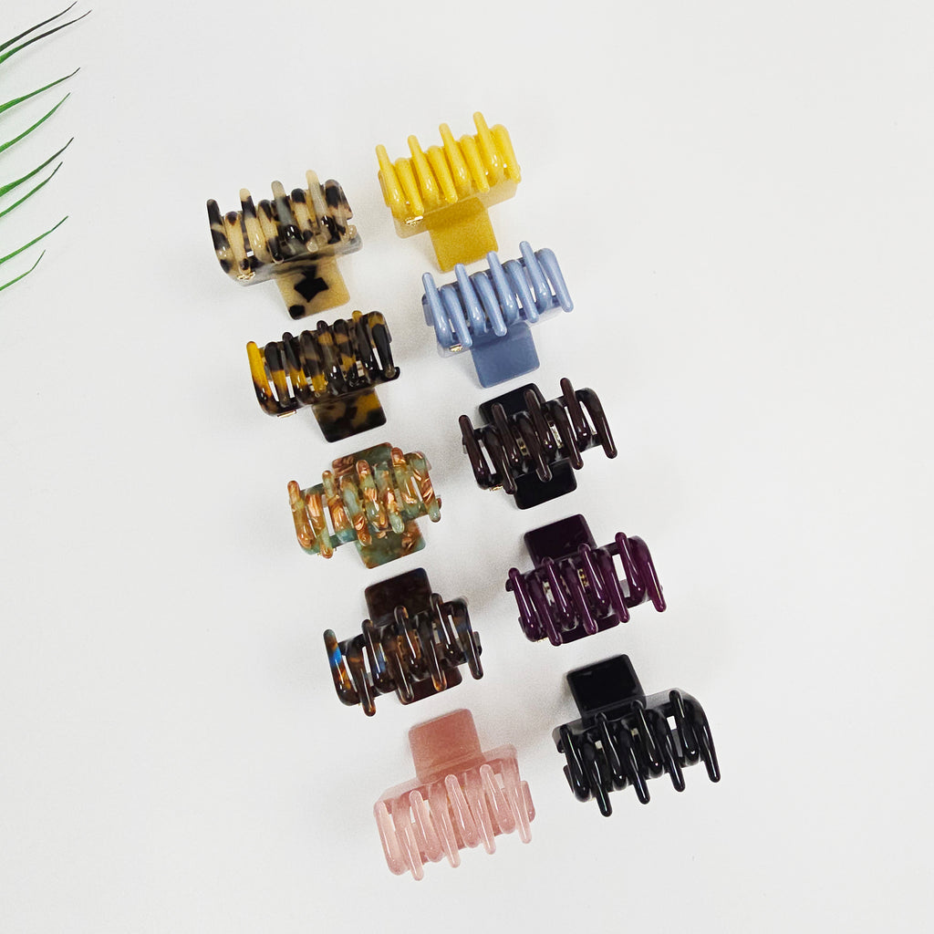 Urban Square Mini Hair Claw Clip 1.8 in – Tortoise & Solid, French-style