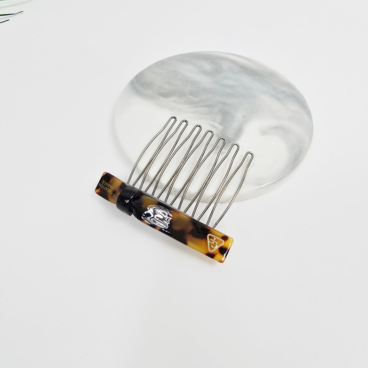 Slim Ring Mini Hair Comb Pin 2.3 in – Tortoise Shell & Solid, French Pin