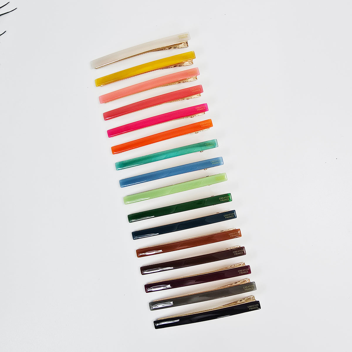 Slim Bar Long Alligator Hair Clip 3.3 in – Solid & Clear, French-style