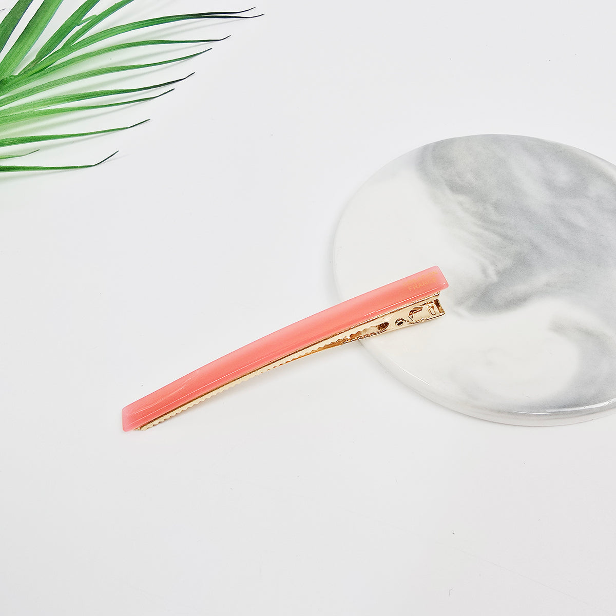 Slim Bar Long Alligator Hair Clip 3.3 in – Solid & Clear, French-style