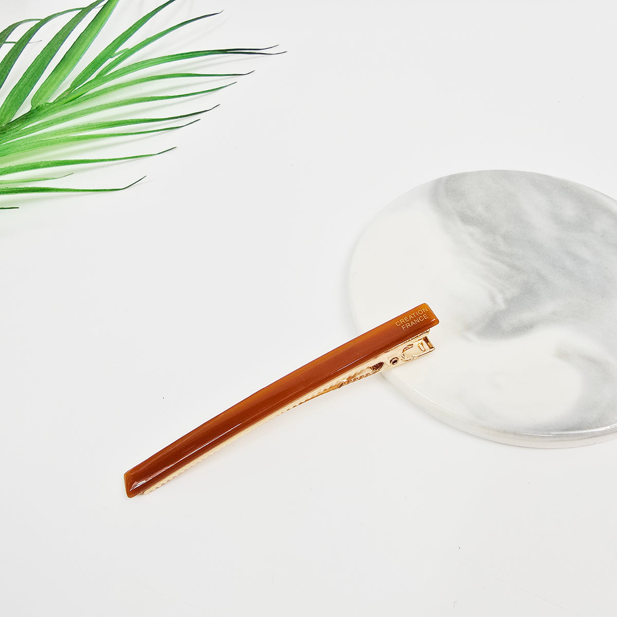 Slim Bar Long Alligator Hair Clip 3.3 in – Solid & Clear, French-style