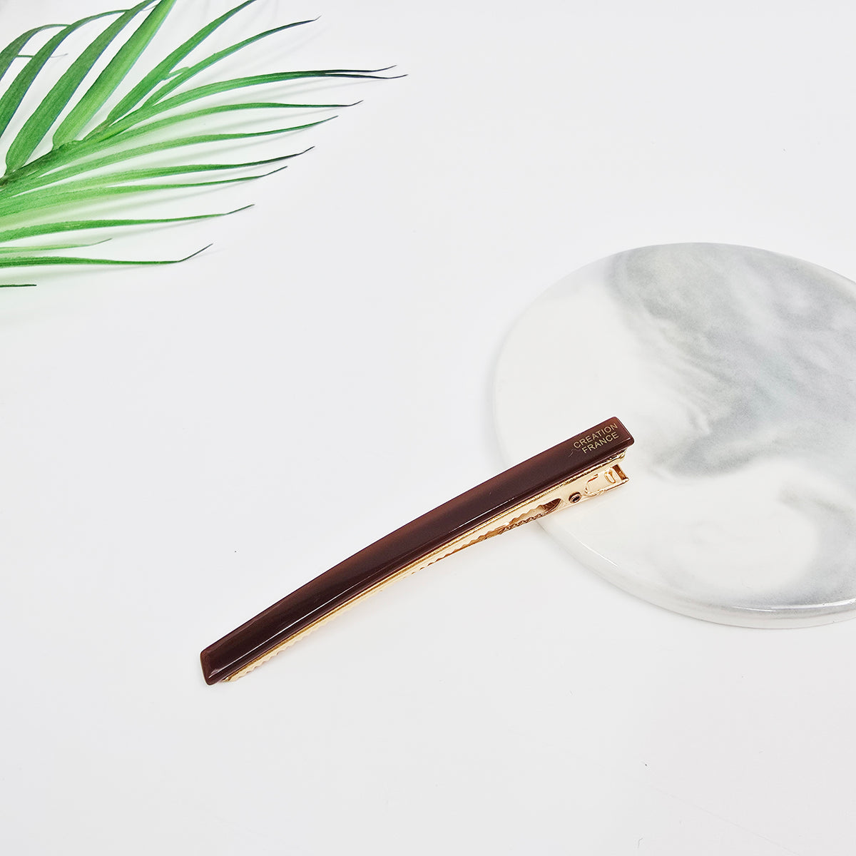 Slim Bar Long Alligator Hair Clip 3.3 in – Solid & Clear, French-style