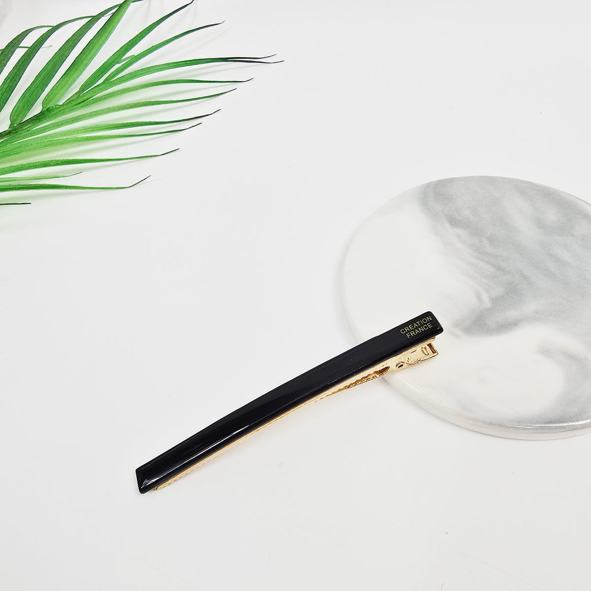 Slim Bar Long Alligator Hair Clip 3.3 in – Solid & Clear, French-style
