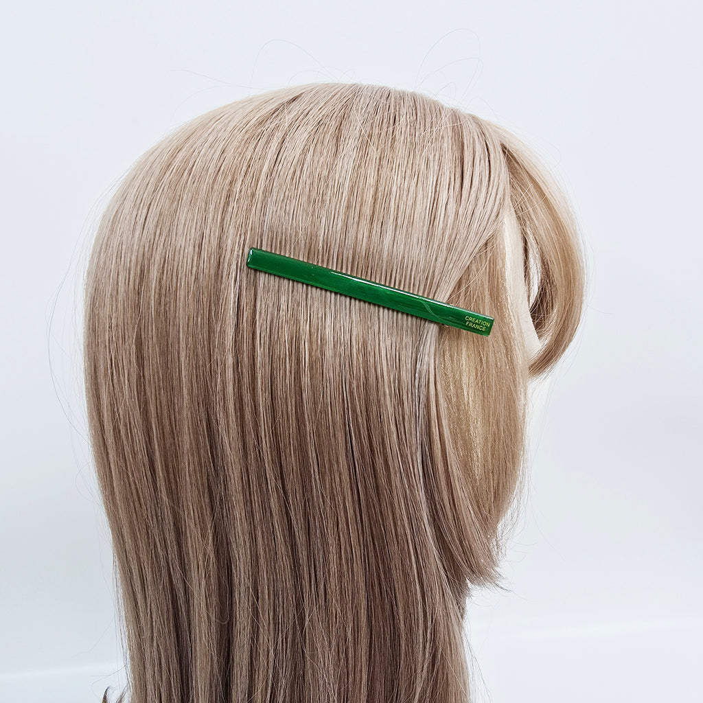 Slim Bar Long Alligator Hair Clip 3.3 in – Solid & Clear, French-style