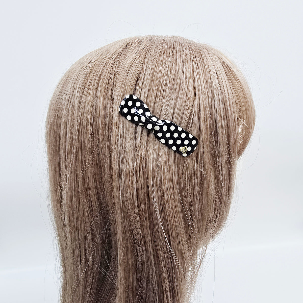 Retro Dot Bow Mini Hair Comb Pin 2.8 in – Polka Dot, French Pin
