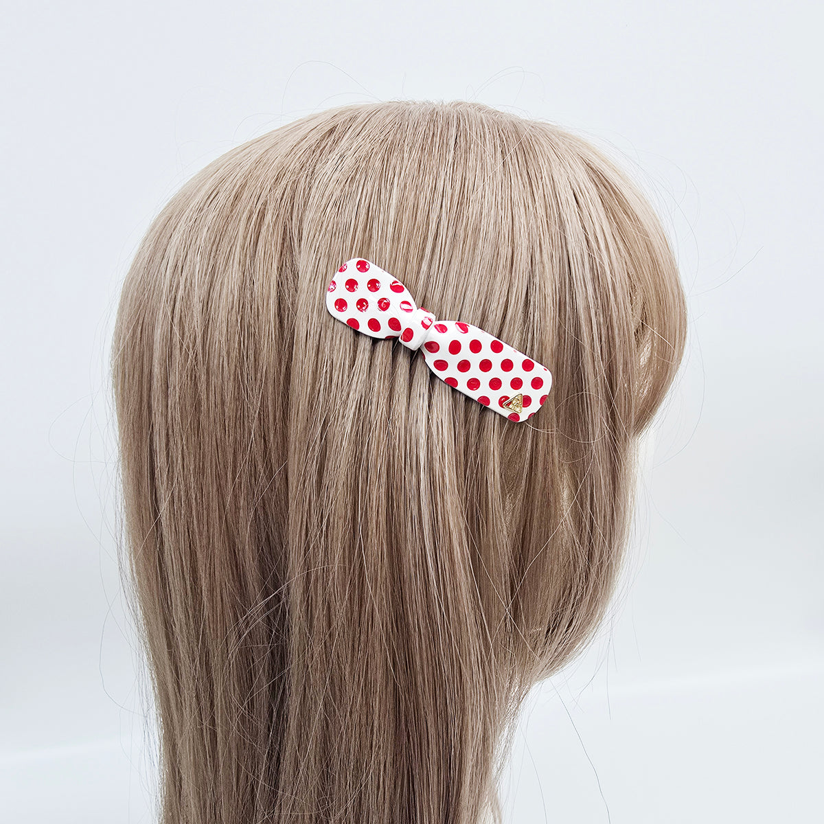Retro Dot Bow Mini Hair Comb Pin 2.8 in – Polka Dot, French Pin