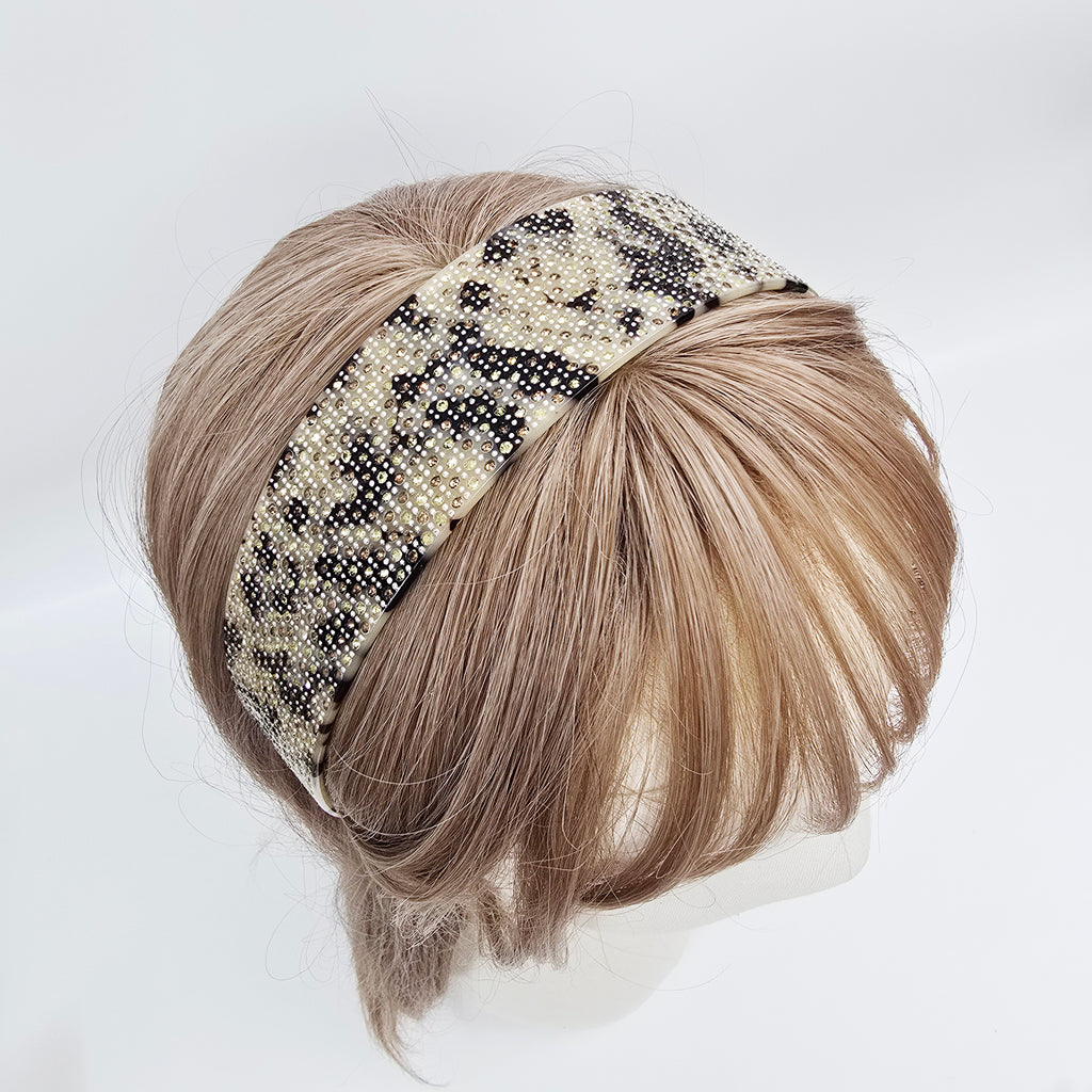 Leopard Cubic Wide Headband 1.6 in wide – Tortoise Shell, French-style