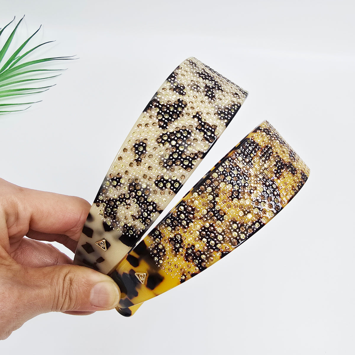 Leopard Cubic Wide Headband 1.6 in wide – Tortoise Shell, French-style