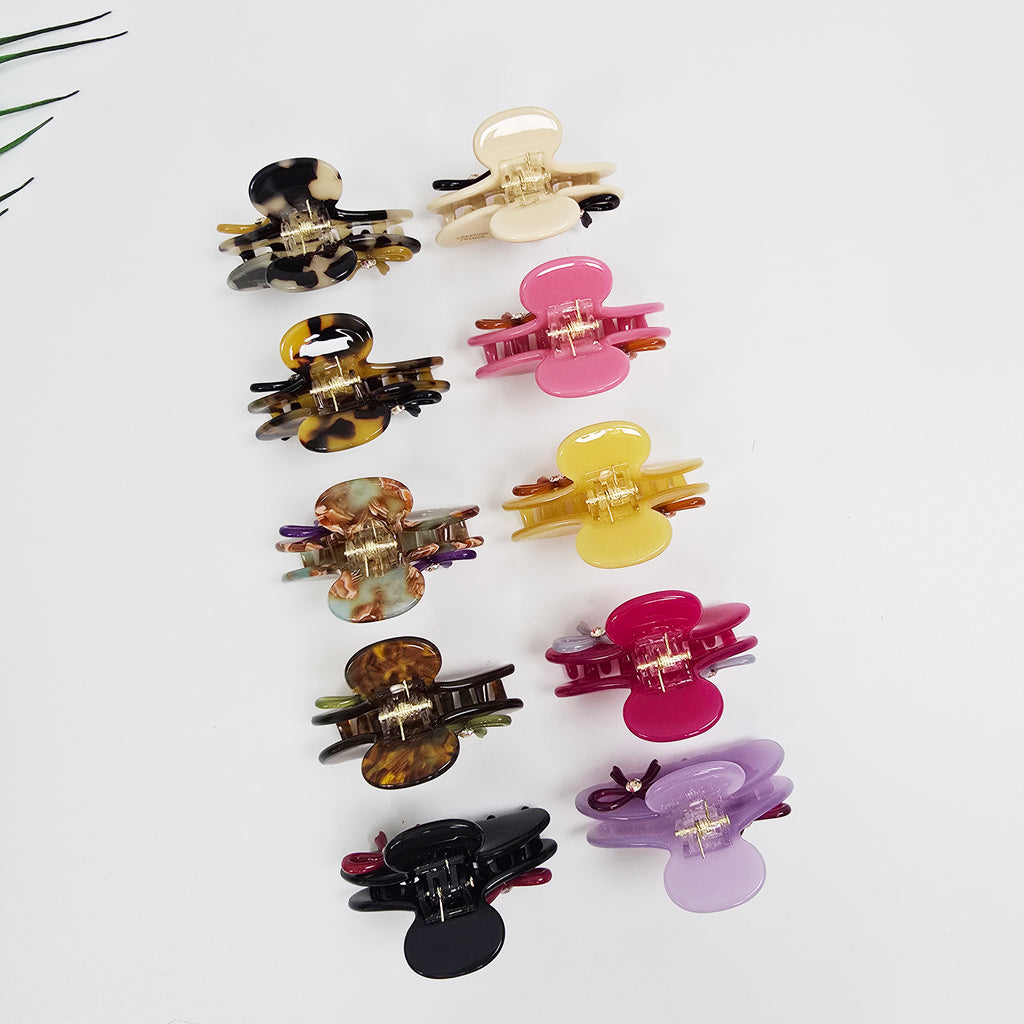 Half Moon Bow Mini Hair Claw Clip 2.0 in – Cubic, French-style, New Colors