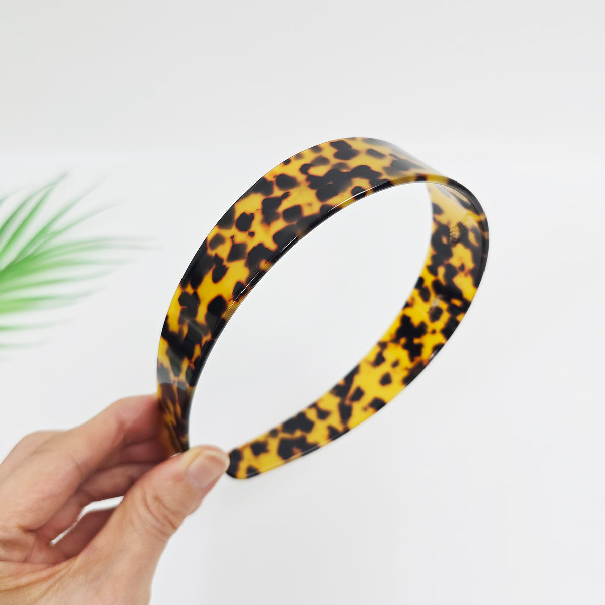 Classic Wide Headband 1.2 in wide – Tortoise Shell, Black, French-style