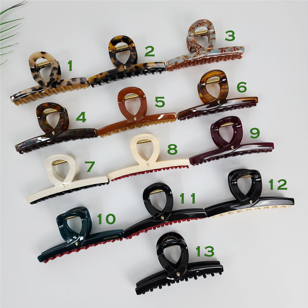 Twist Bar Large Hair Claw Clip 4.7 in – Tortoise Shell, French-style