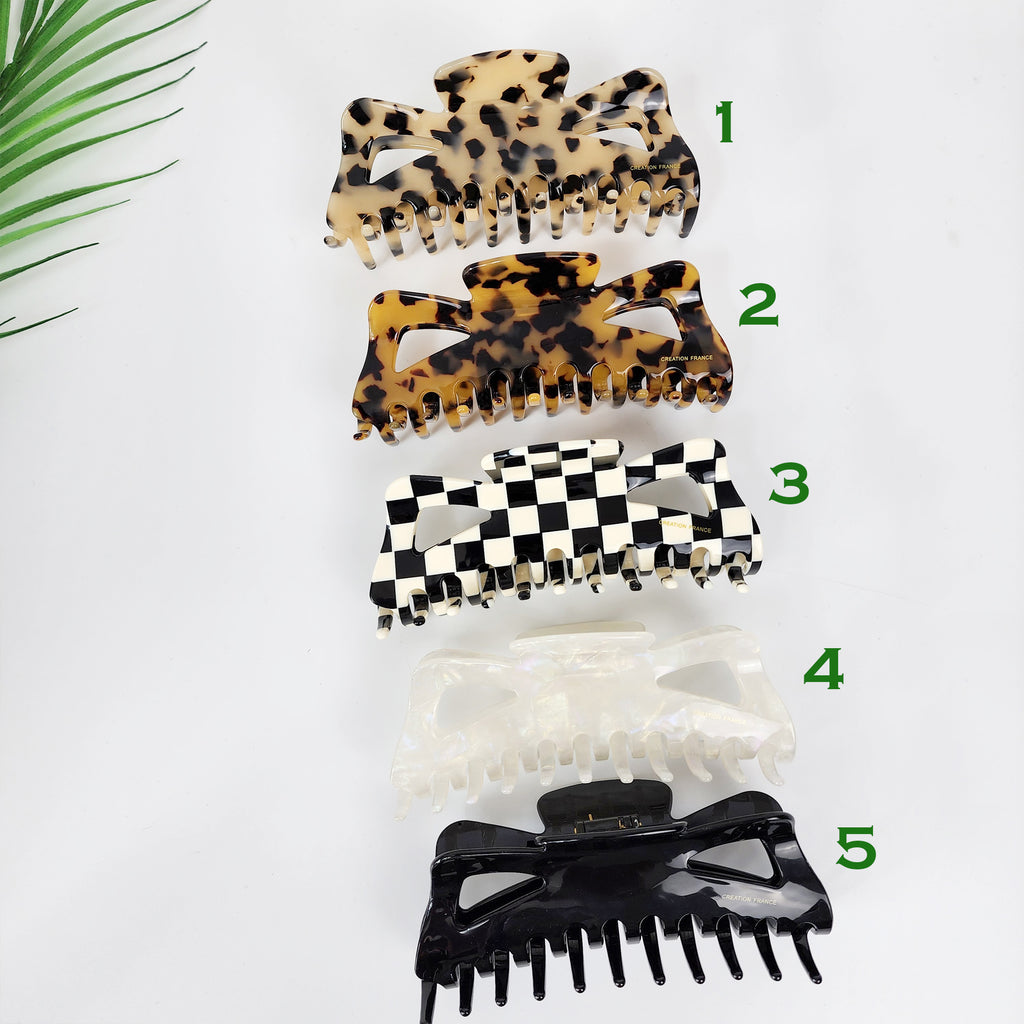 Butterfly Jumbo Hair Claw Clip – numbered color chart