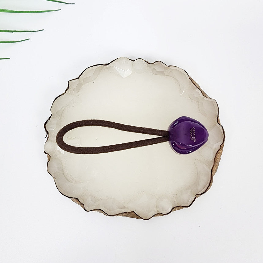 Tulip Hair Tie 0.8 in – 25 Pure Purple