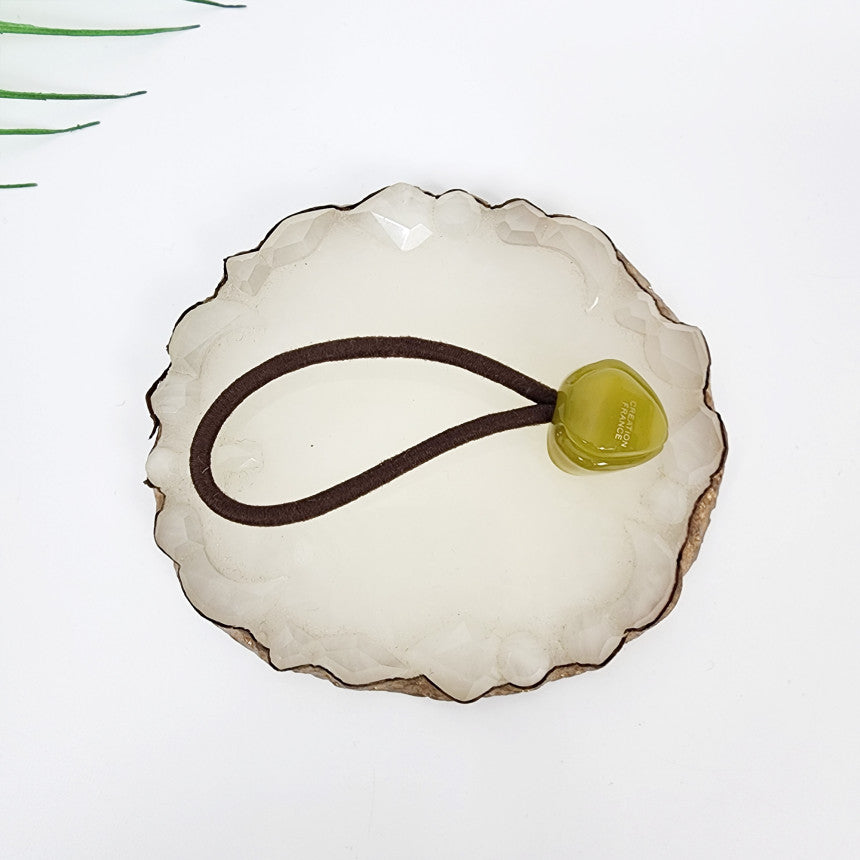 Tulip Hair Tie 0.8 in – 22 Pure Olive Yellow