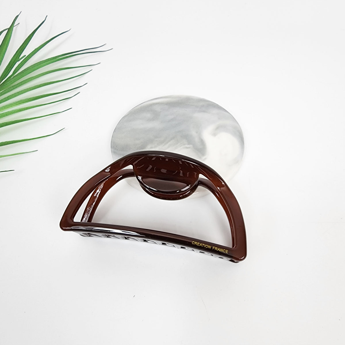 Half Moon Medium Hair Claw Clip 3.9 in – 5 Pure Dark Brown