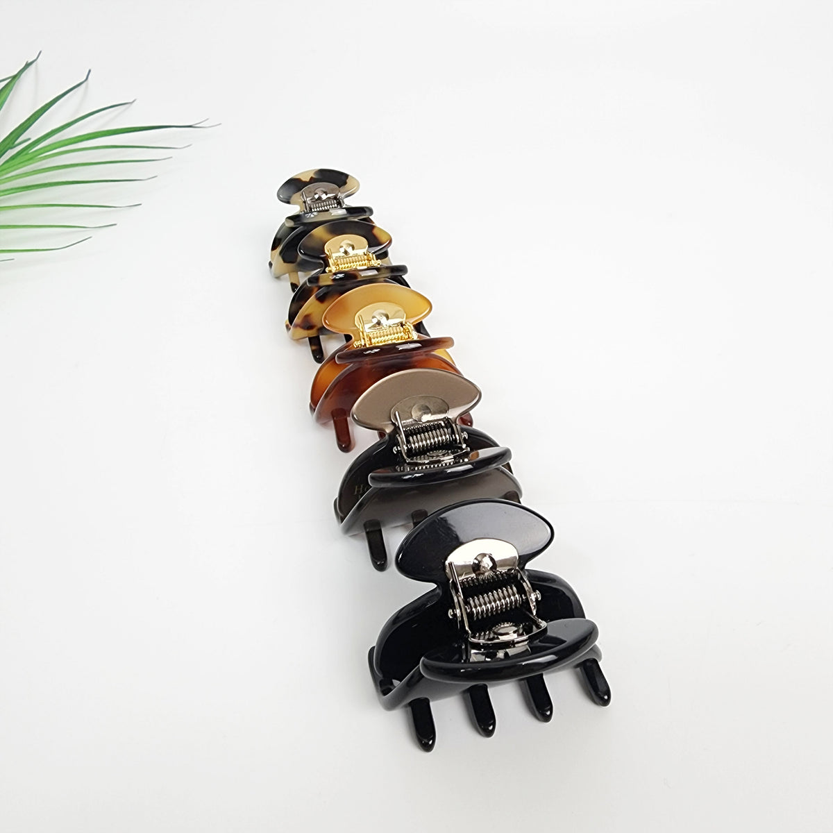 Half Moon Mini Hair Claw Clip 1.6 in – Tortoise Shell, Solid, French-style