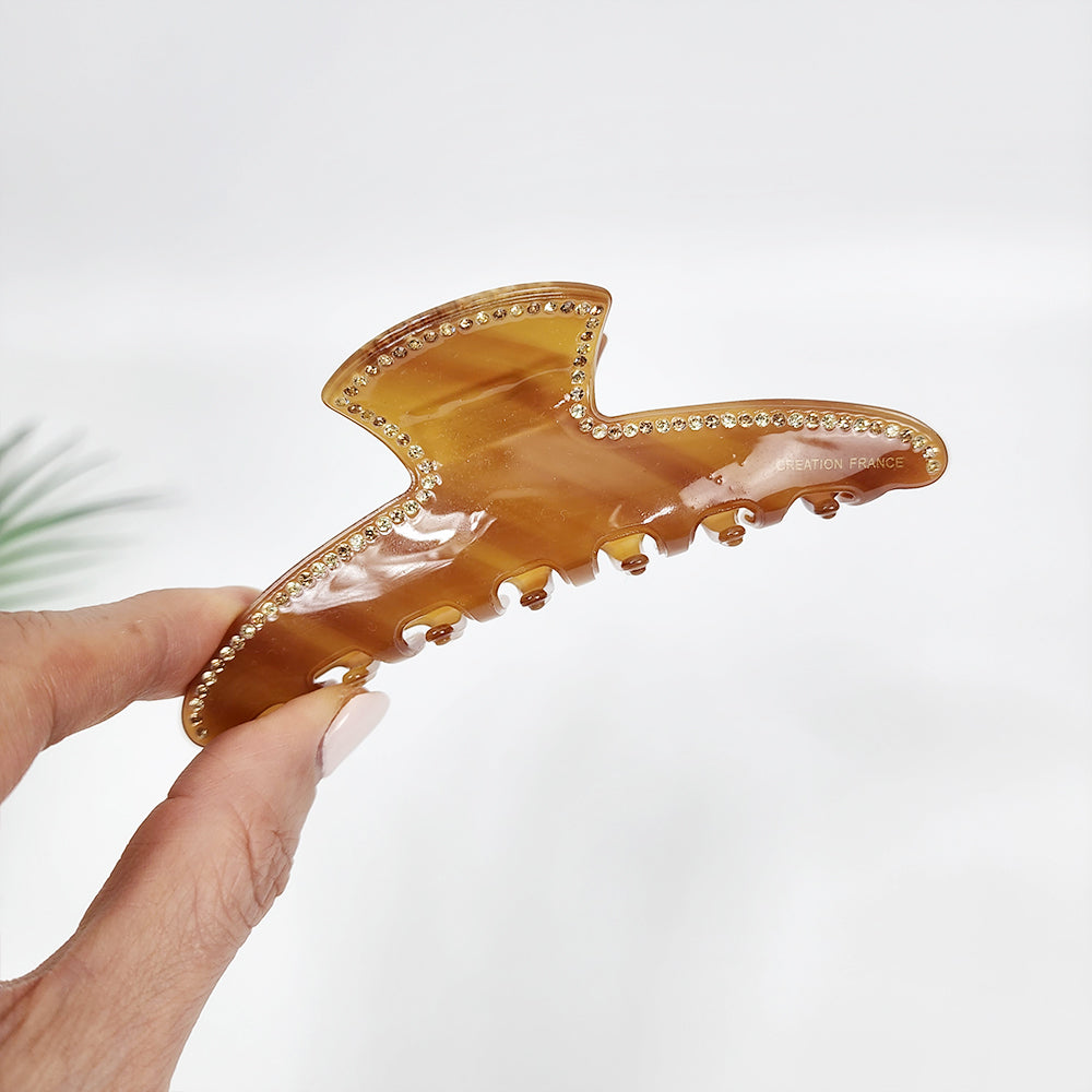 Slim Line Large Hair Claw Clip 4.5 in – 8 Pure Caramel