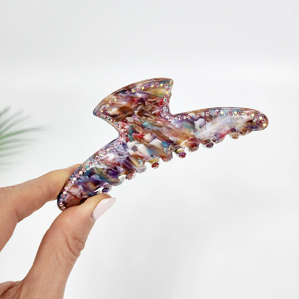 Slim Line Large Hair Claw Clip 4.5 in – 7 Art Deep Pink