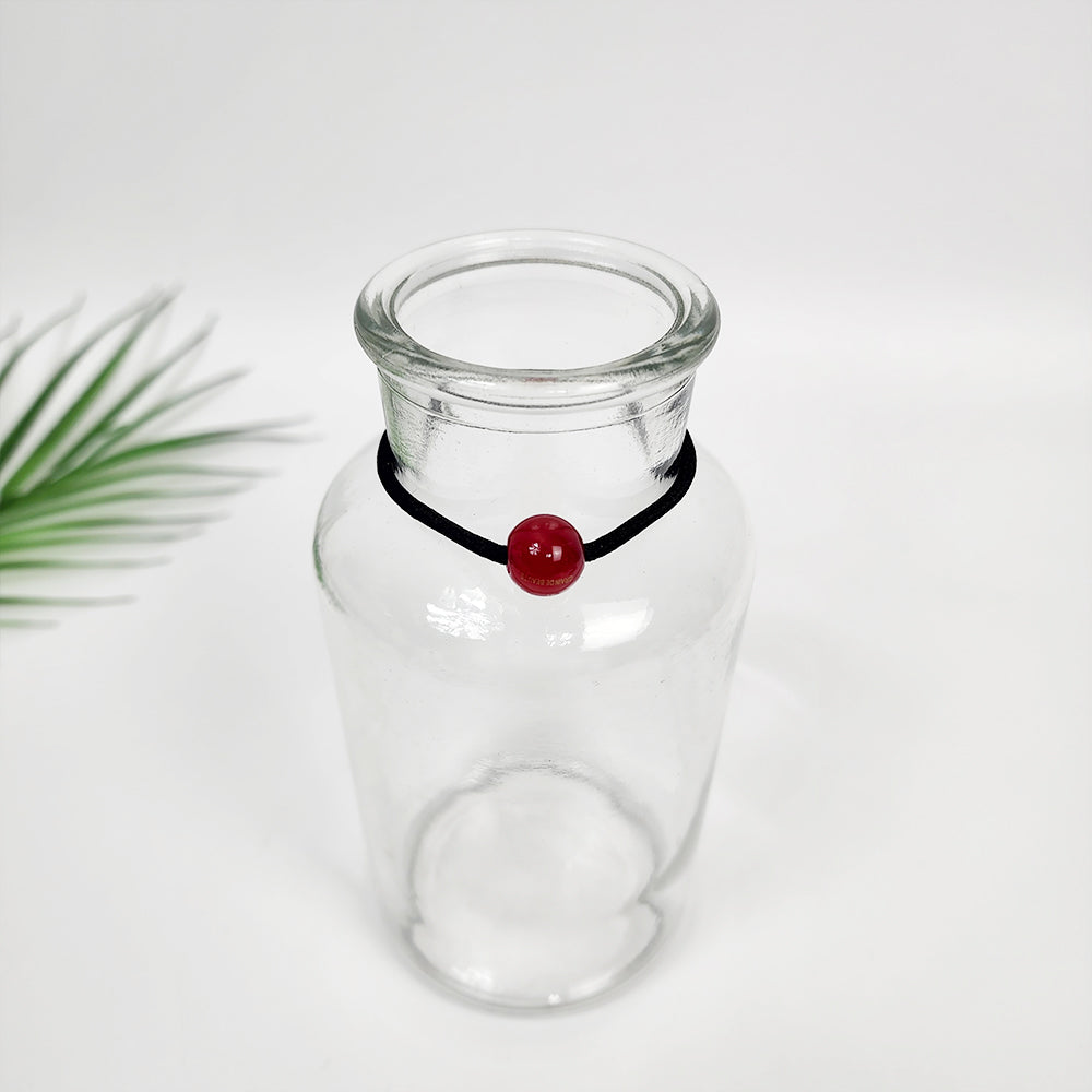 Candy Mini Ball Hair Tie 0.5 in – 2 Red
