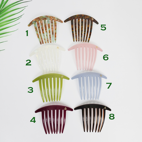 Arched Logo Long Leg Hair Comb Pin 4.3 in – Solid, French Pin, New Colors