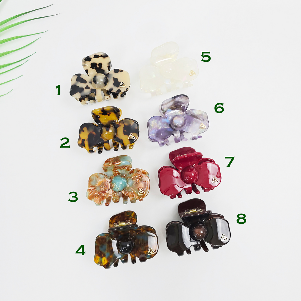 Bloom Mini Hair Claw Clip 2.4 in – Tortoise Shell, Half-Up, French-style