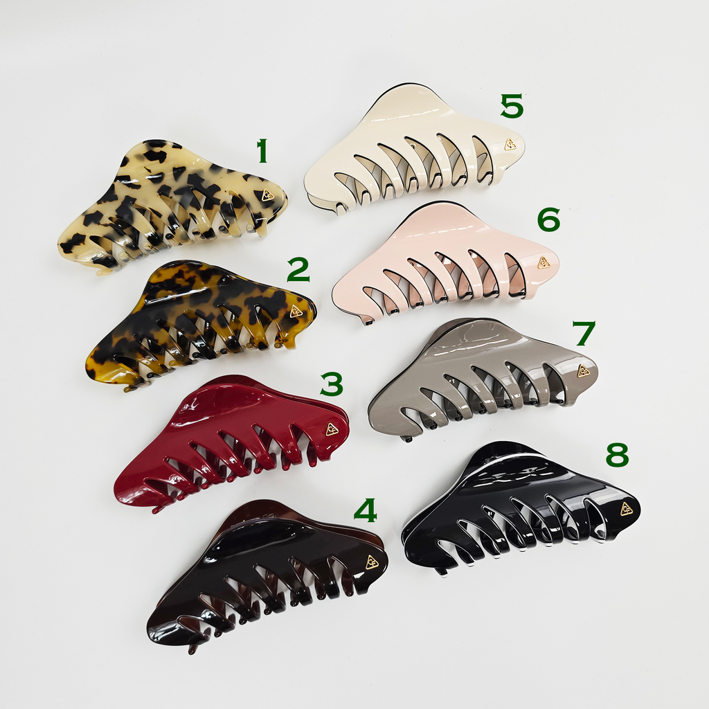 Wave Shell Large Hair Claw Clip 4.5 in – Tortoise Shell, French-style
